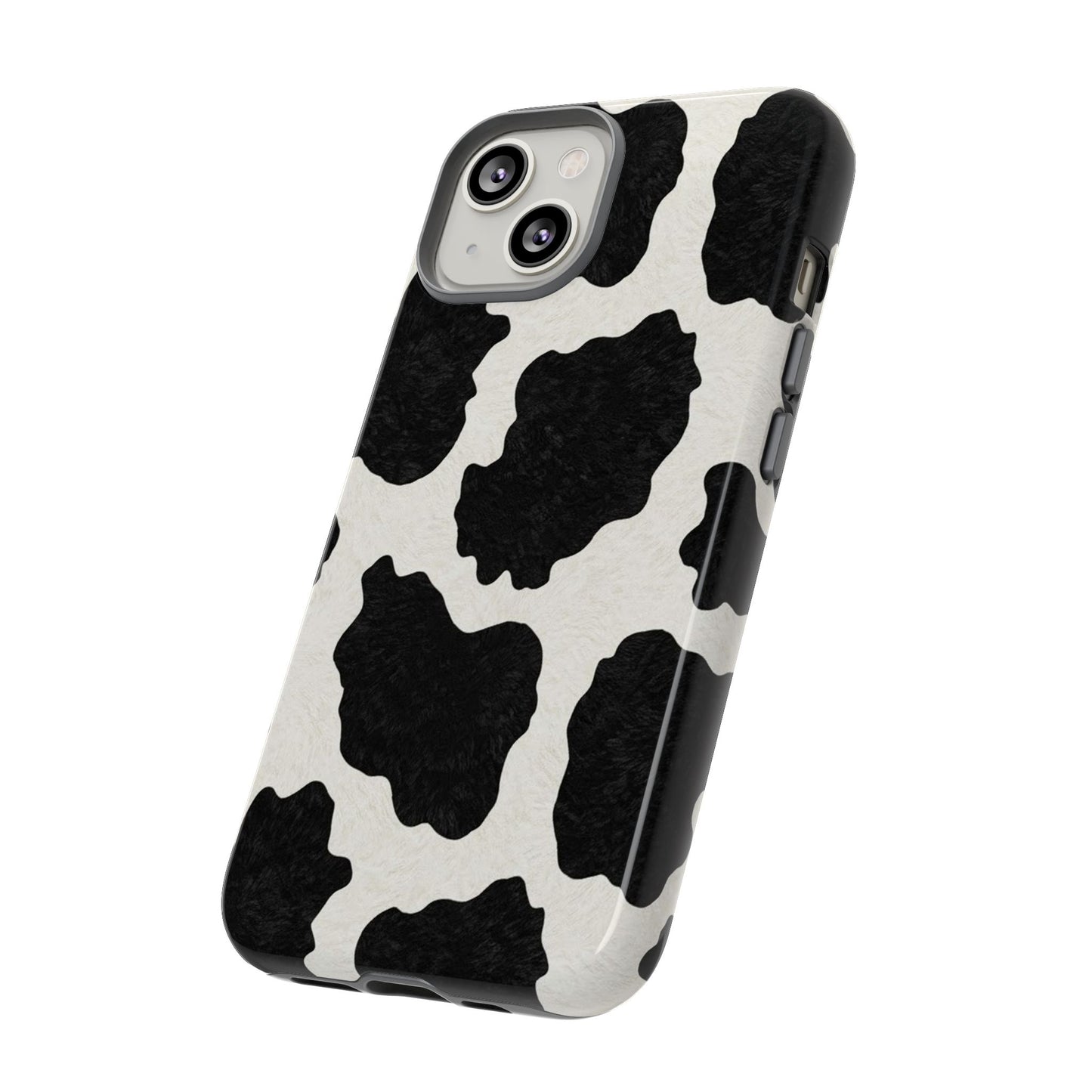 Black & White Cow Print Phone Case | Aesthetic Tough Protective Case