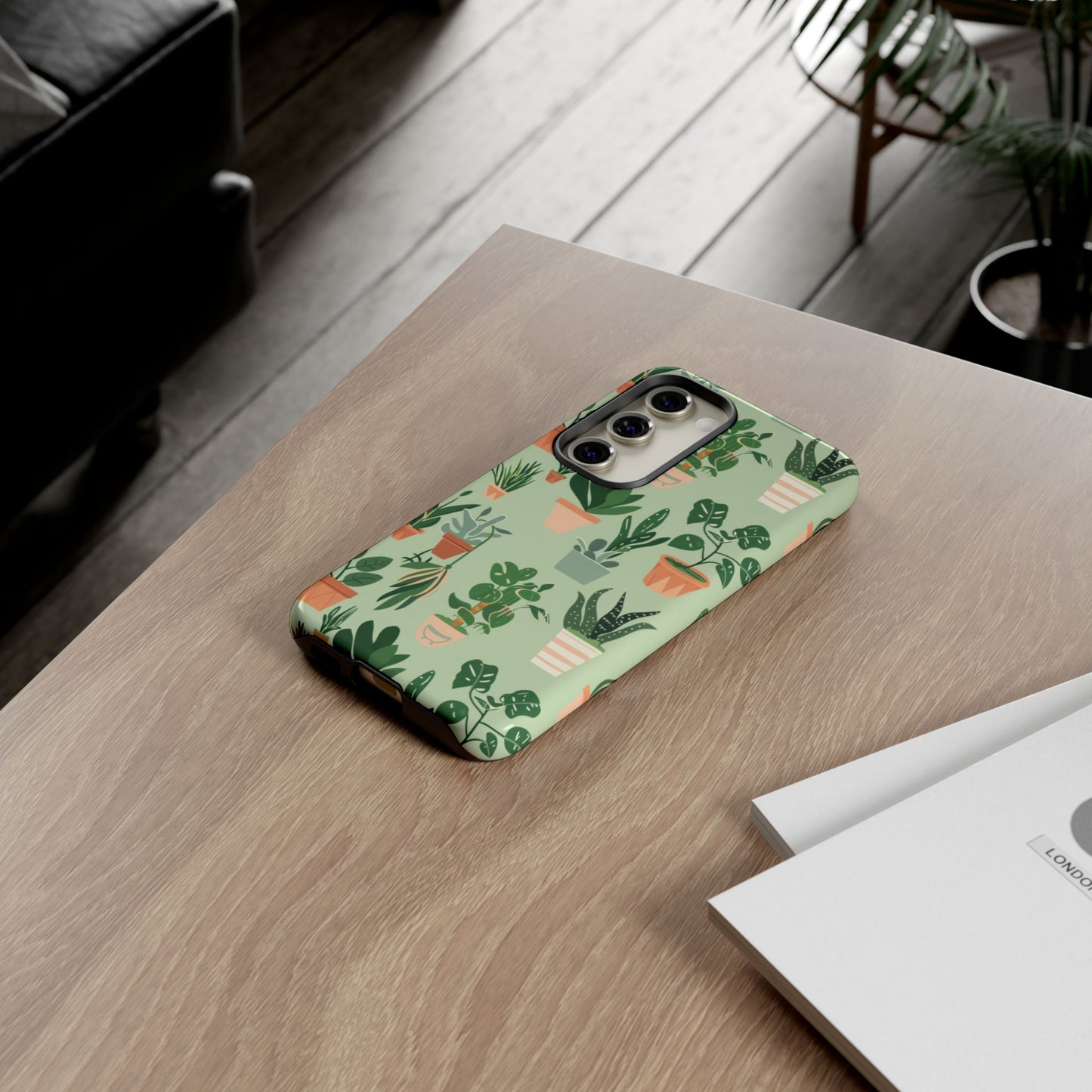 Plant Lover Phone Case | Cute Potted Plants Pattern | Botanical Aesthetic Tough Case