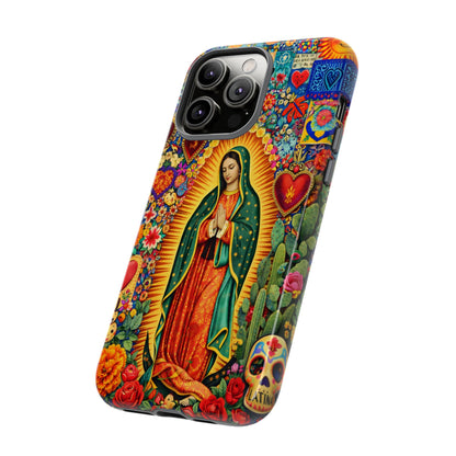 Virgin Mary Guadalupe Phone Case Mexican Folk Art Tough Cover iPhone Samsung