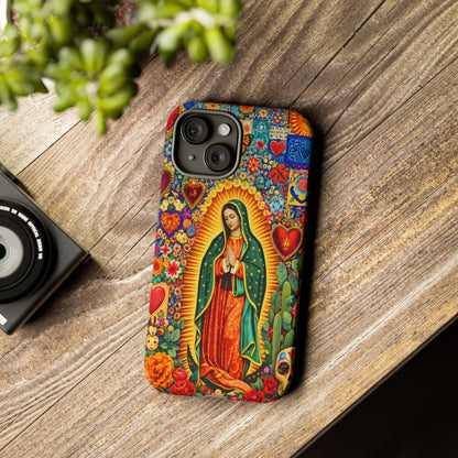 Virgin Mary Guadalupe Phone Case Mexican Folk Art Tough Cover iPhone Samsung