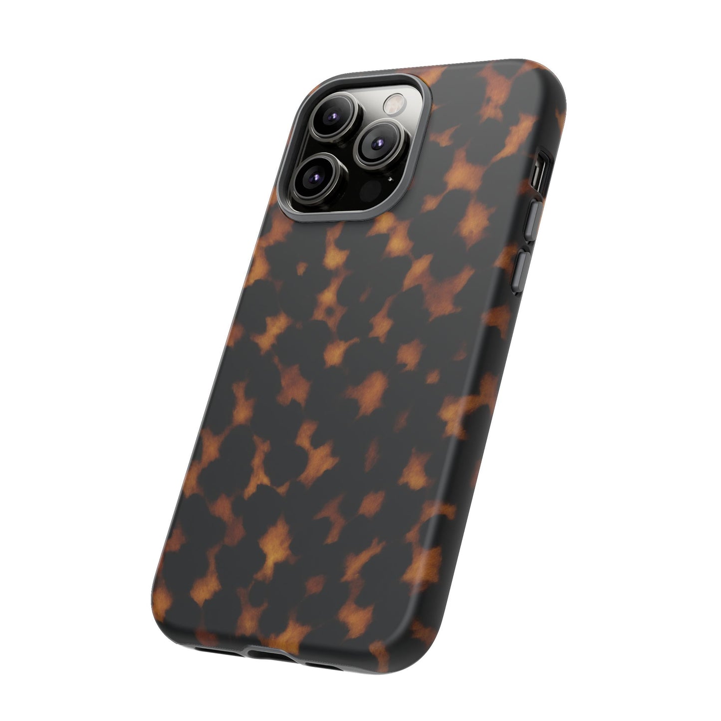 Tortoiseshell Phone Case – Brown Leopard Pattern Luxury Tough Protective Case