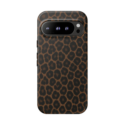 Brown Leopard Print Phone Case | Classic Animal Print Aesthetic Tough Protective Case