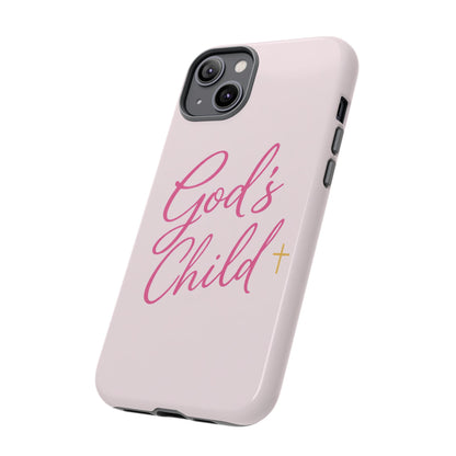 Gods Child Phone Case Christian Pink Aesthetic Tough iPhone Case