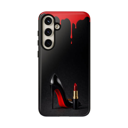 Dark Feminine Red Drip Phone Case – Gothic Glam Tough Cover