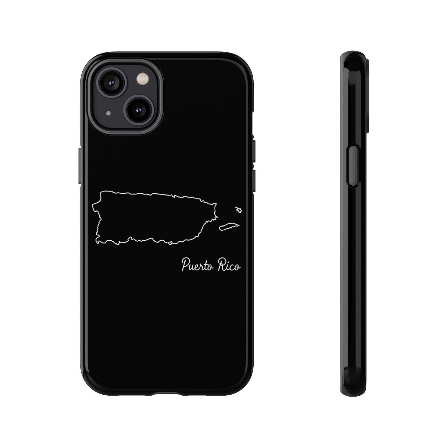 Puerto Rico Outline Phone Case – Minimal Country Map Tough Case (iPhone, Samsung, Pixel)