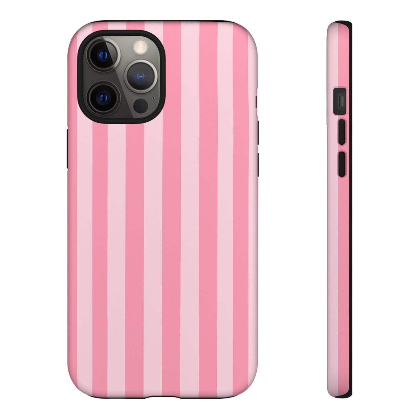 Pink Stripe Phone Case – Pastel Coquette Aesthetic Tough Protective Case