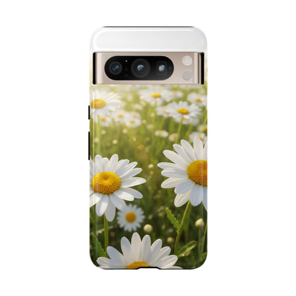 Daisy Phone Case – Floral Spring Field Tough Protective Case (iPhone, Samsung, Pixel)