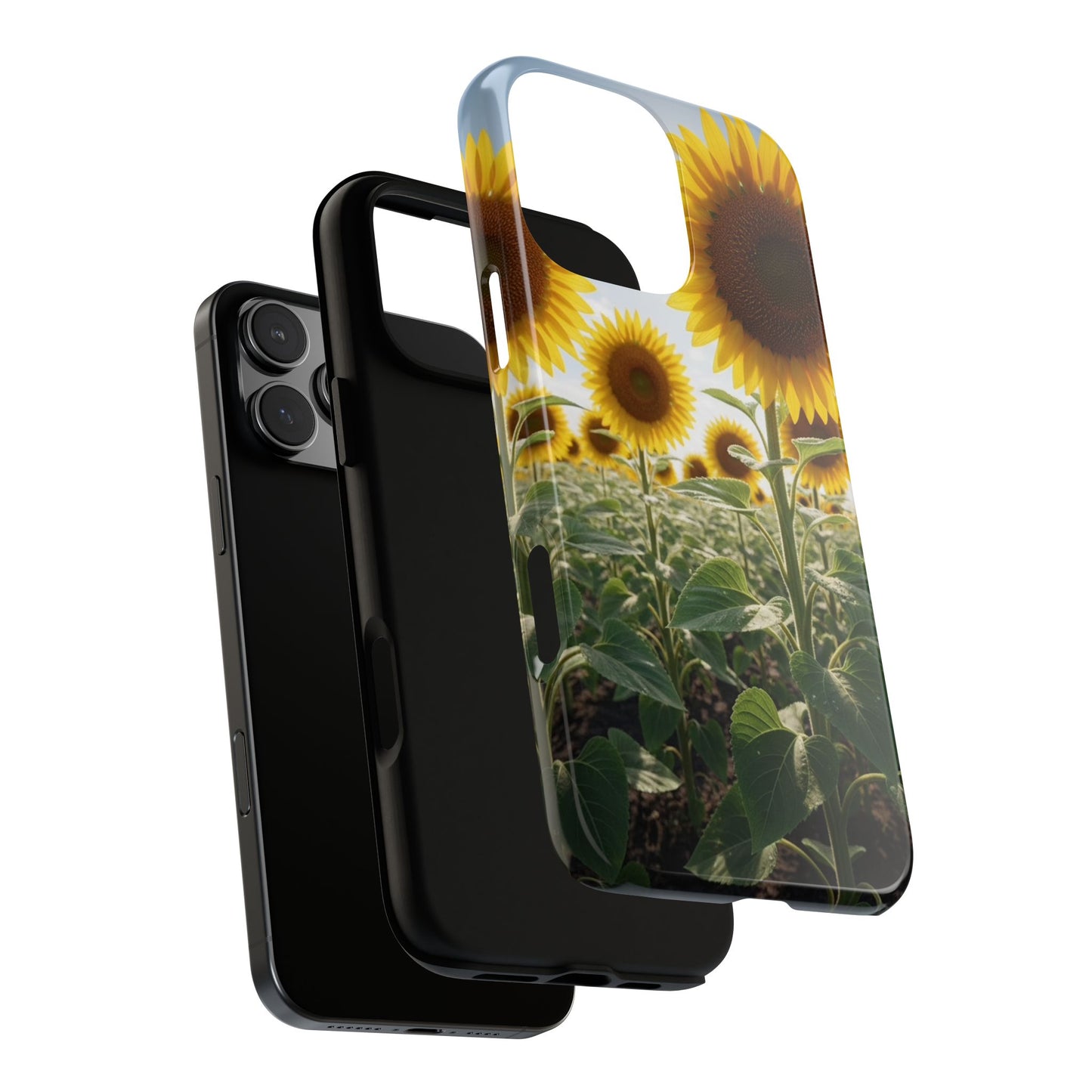 Sunflower Field Phone Case | Golden Hour Floral Aesthetic | Bright Summer Tough Case