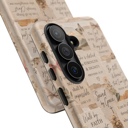 Christian Bible Verse Phone Case | Faith Scripture Aesthetic Floral Christian Case