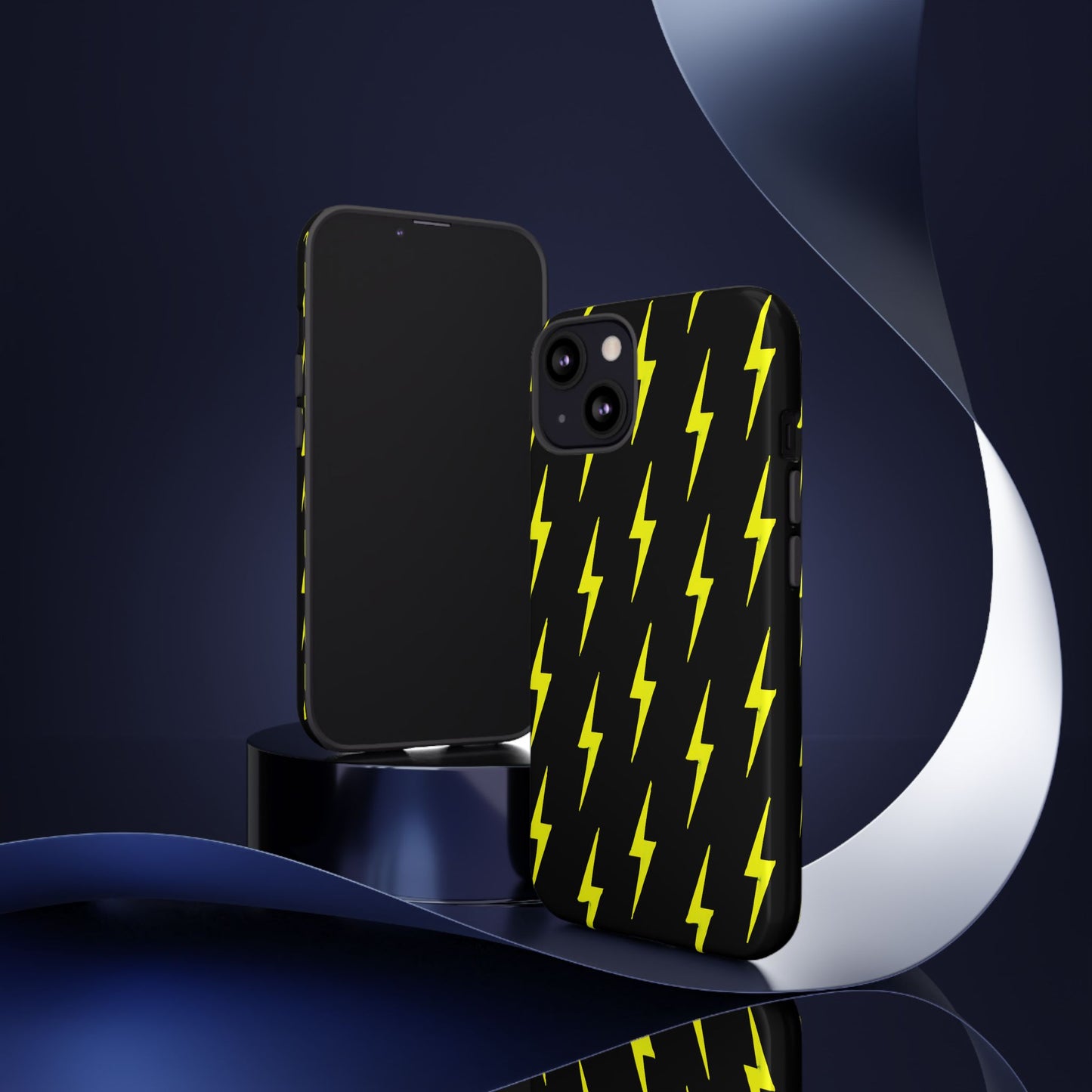 Yellow Lightning Bolt Tough Phone Case | Bold Electric Pattern Case for Iphone, Samsung Galaxy and Pixel