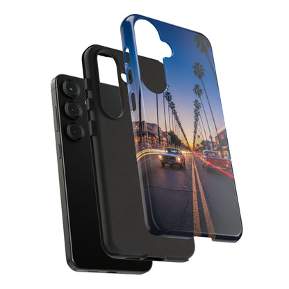 LA Sunset Boulevard Phone Case | Palm Tree Sunset Aesthetic | City Night Tough Case