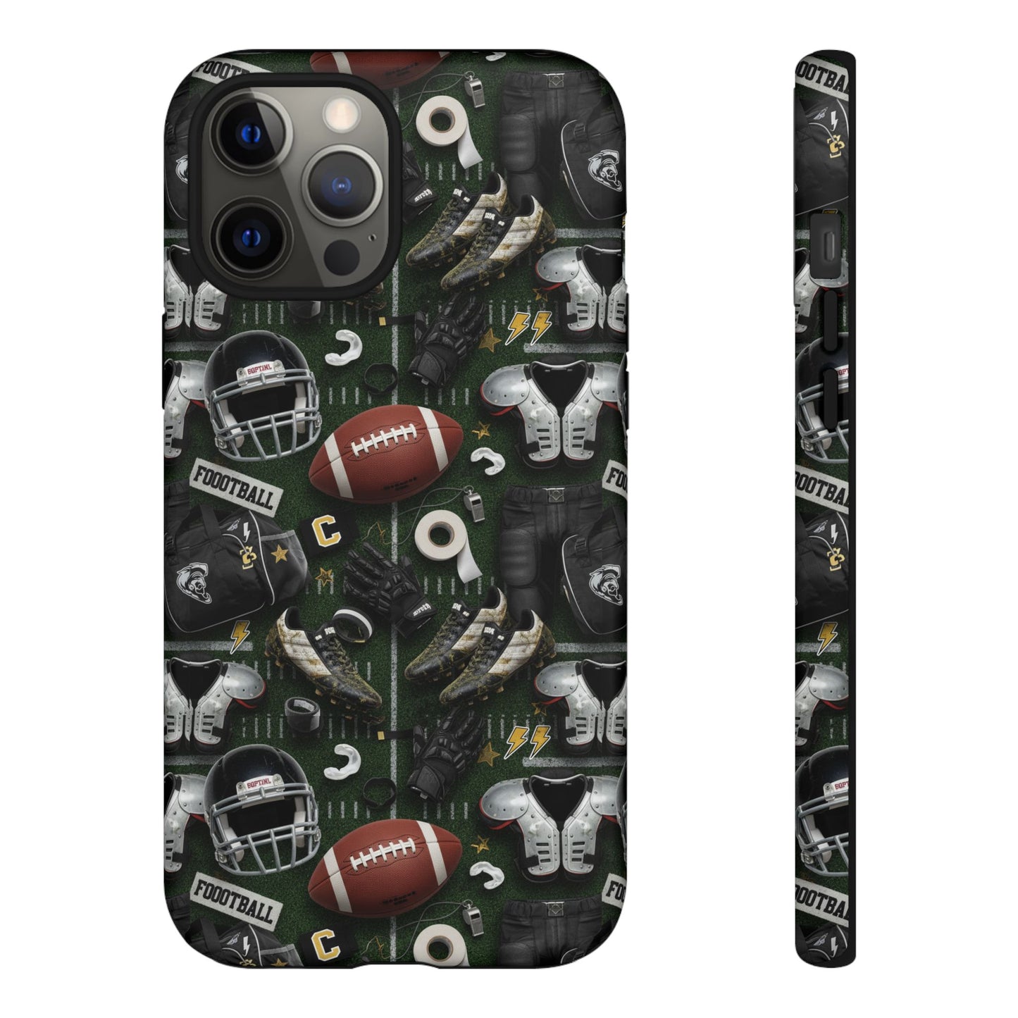 Football Pattern Phone Case – Sports Fan Tough Protective Game Day Case
