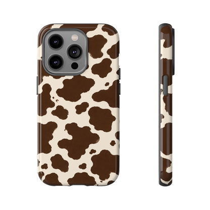 Western Cow Print Tough Phone Case for iPhone Samsung Galaxy Pixel