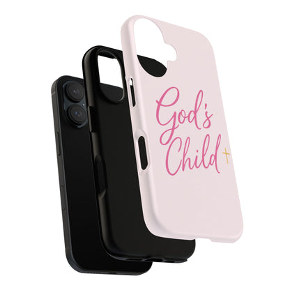 Gods Child Phone Case Christian Pink Aesthetic Tough iPhone Case