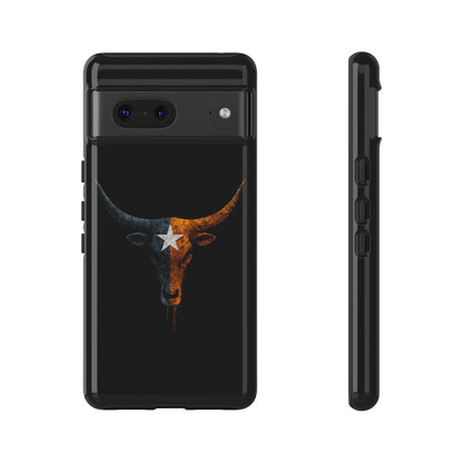 Texas Longhorn Skull Phone Case Western Cowboy Bull iPhone Samsung Cover
