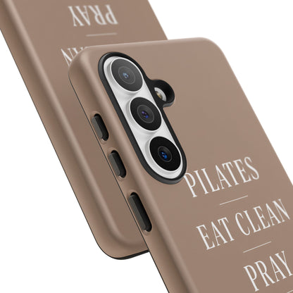 Pilates Phone Case | Eat Clean Pray Sleep Repeat Aesthetic | Wellness Girl Gift