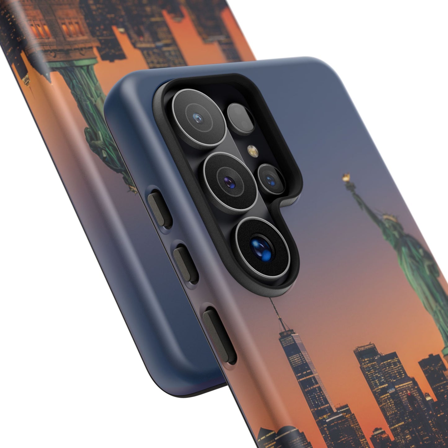 Statue of Liberty Sunset Phone Case – New York City Skyline Travel Aesthetic Tough Case