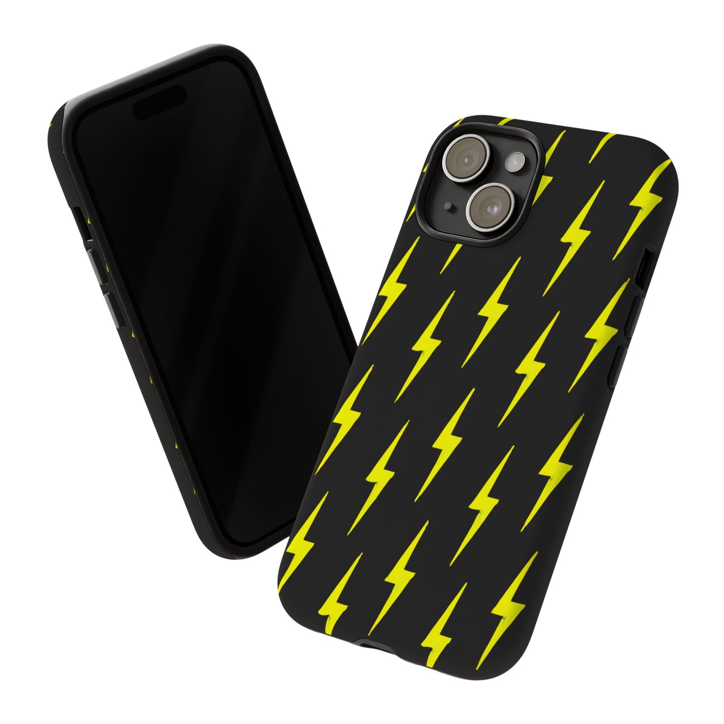 Yellow Lightning Bolt Tough Phone Case | Bold Electric Pattern Case for Iphone, Samsung Galaxy and Pixel