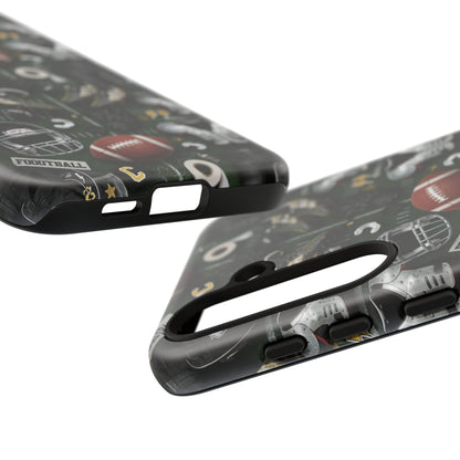 Football Pattern Phone Case – Sports Fan Tough Protective Game Day Case