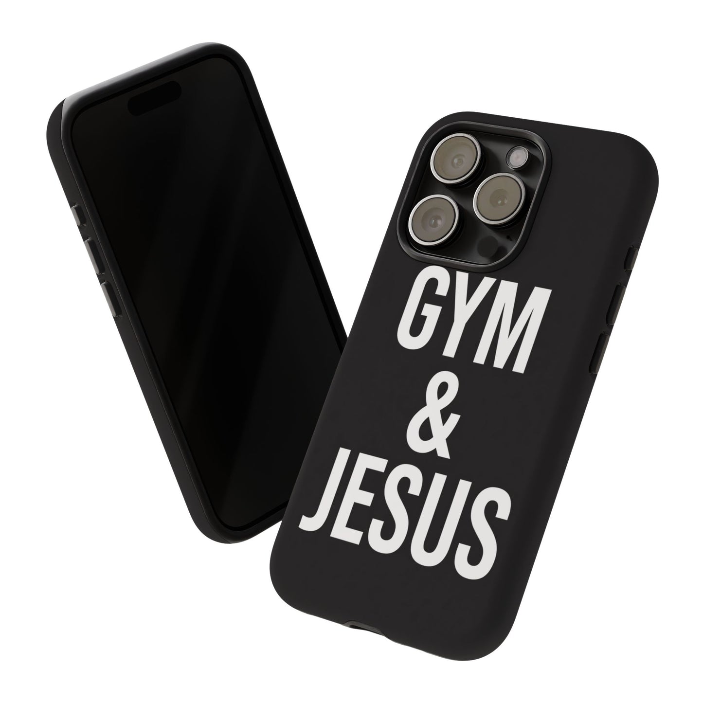 Gym & Jesus Phone Case Christian Faith Workout Gym Motivation Case