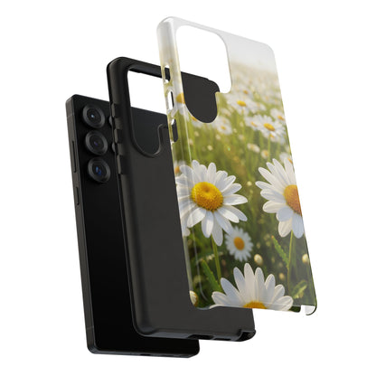 Daisy Phone Case – Floral Spring Field Tough Protective Case (iPhone, Samsung, Pixel)