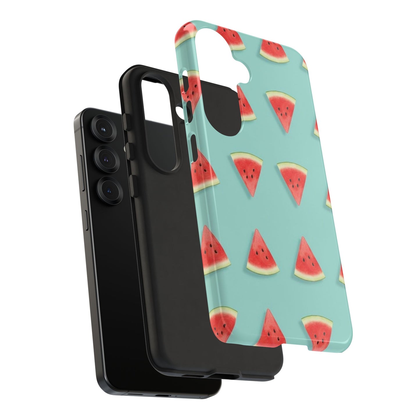 Watermelon Phone Case – Pastel Blue Summer Fruit Tough Case (iPhone, Samsung, Pixel)