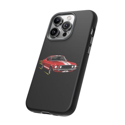 Red Muscle Car Phone Case – Classic Car Racing Tough Protective Case
