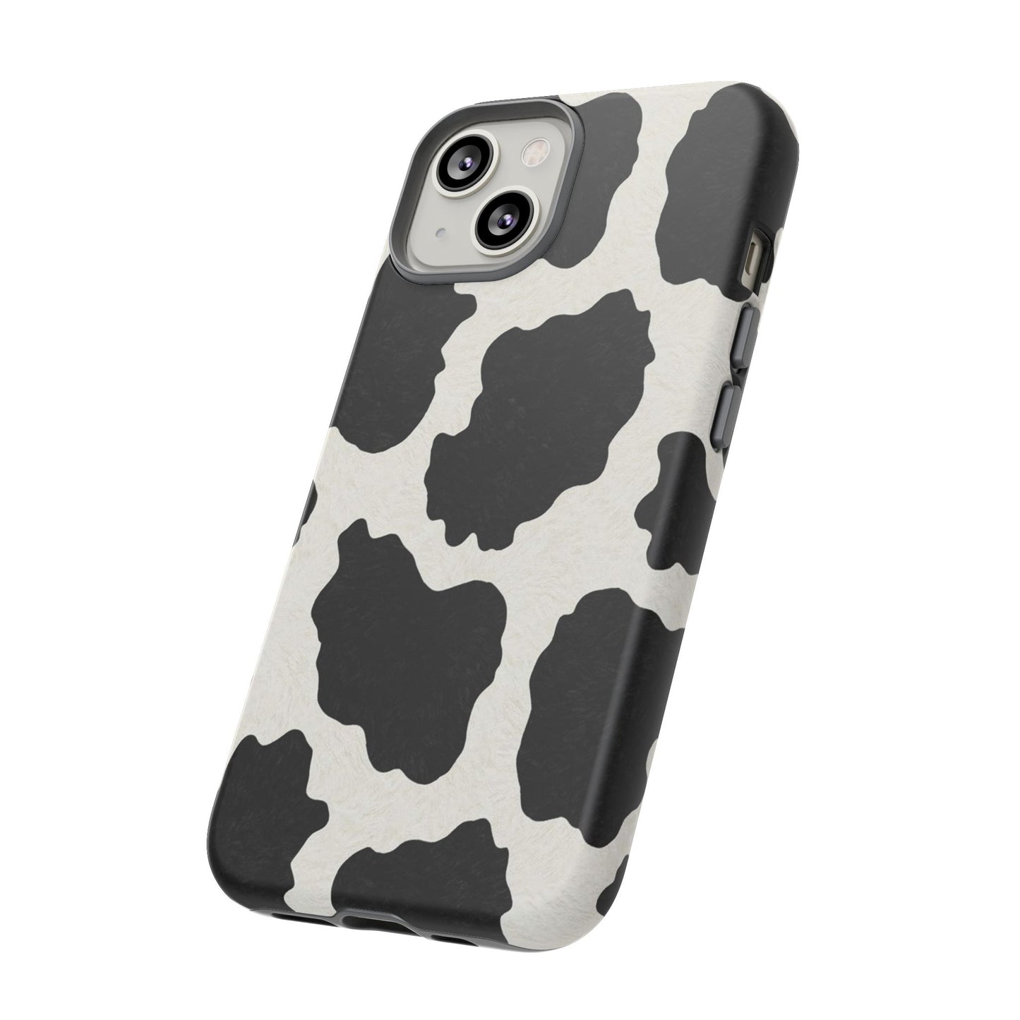 Black & White Cow Print Phone Case | Aesthetic Tough Protective Case