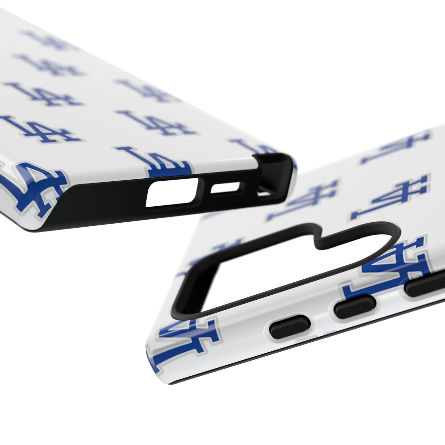 Blue LA Monogram Pattern Phone Case | Minimal Baseball Inspired Tough Cover