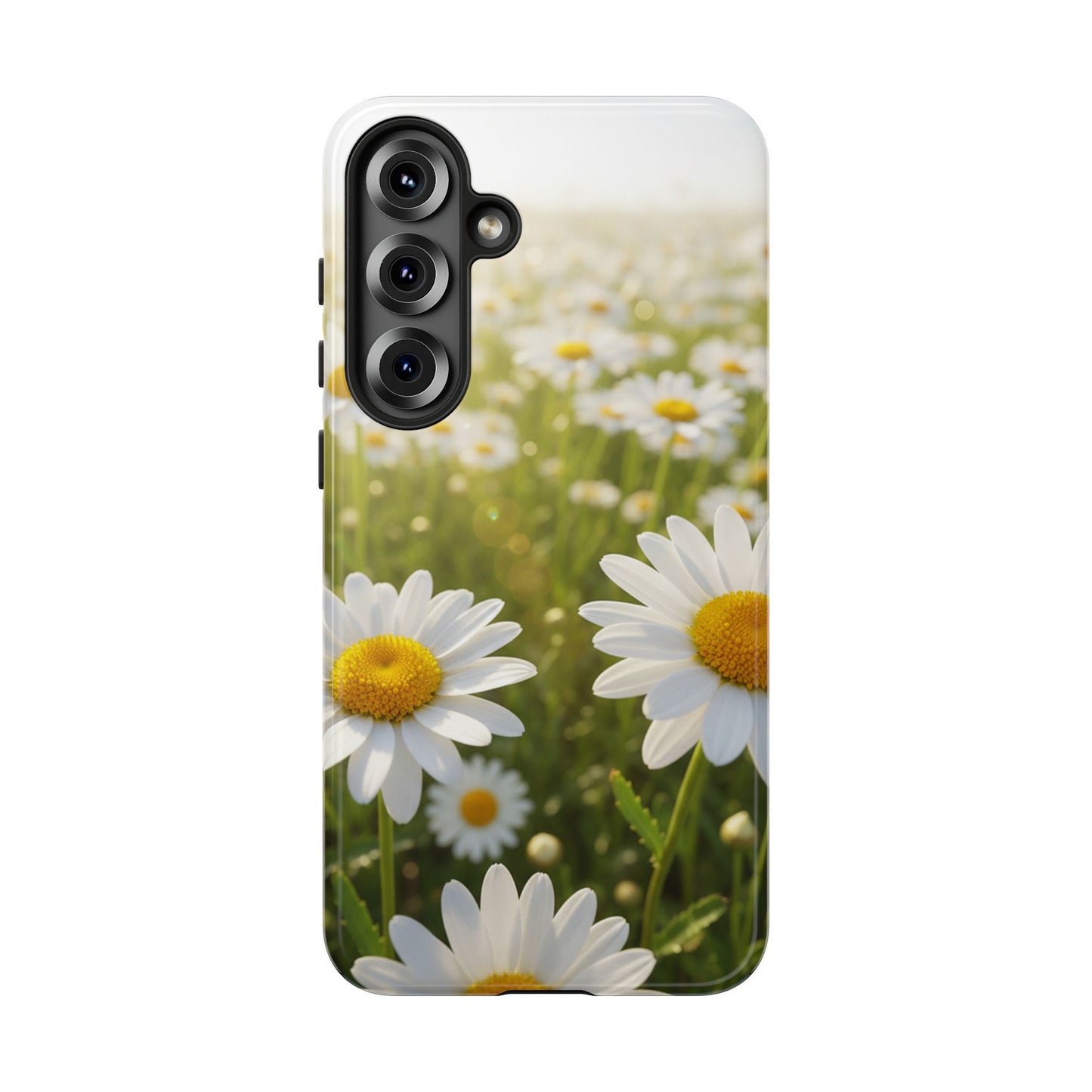 Daisy Phone Case – Floral Spring Field Tough Protective Case (iPhone, Samsung, Pixel)