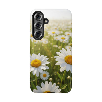Daisy Phone Case – Floral Spring Field Tough Protective Case (iPhone, Samsung, Pixel)