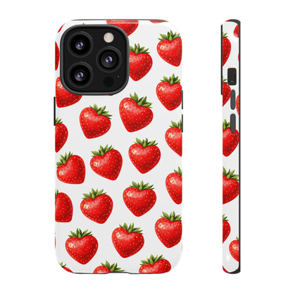 Cute Strawberry Phone Case – Aesthetic Fruit Pattern Protective Cover for Iphone, Samsung Galaxy and Pixel