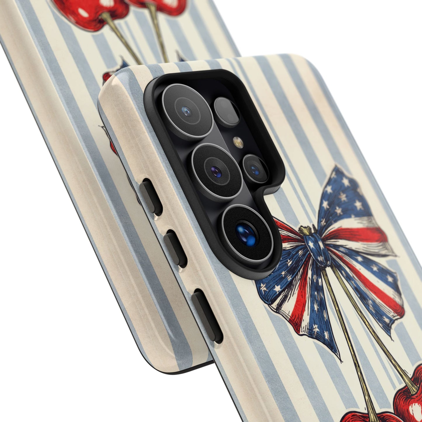 Patriotic Cherry Phone Case Americana Coquette Aesthetic iPhone Samsung
