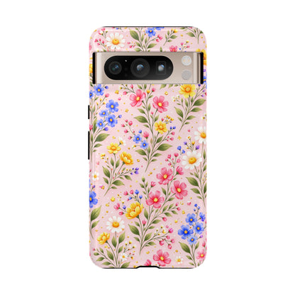 Wildflower Floral Phone Case Vintage Spring Meadow Tough Cover