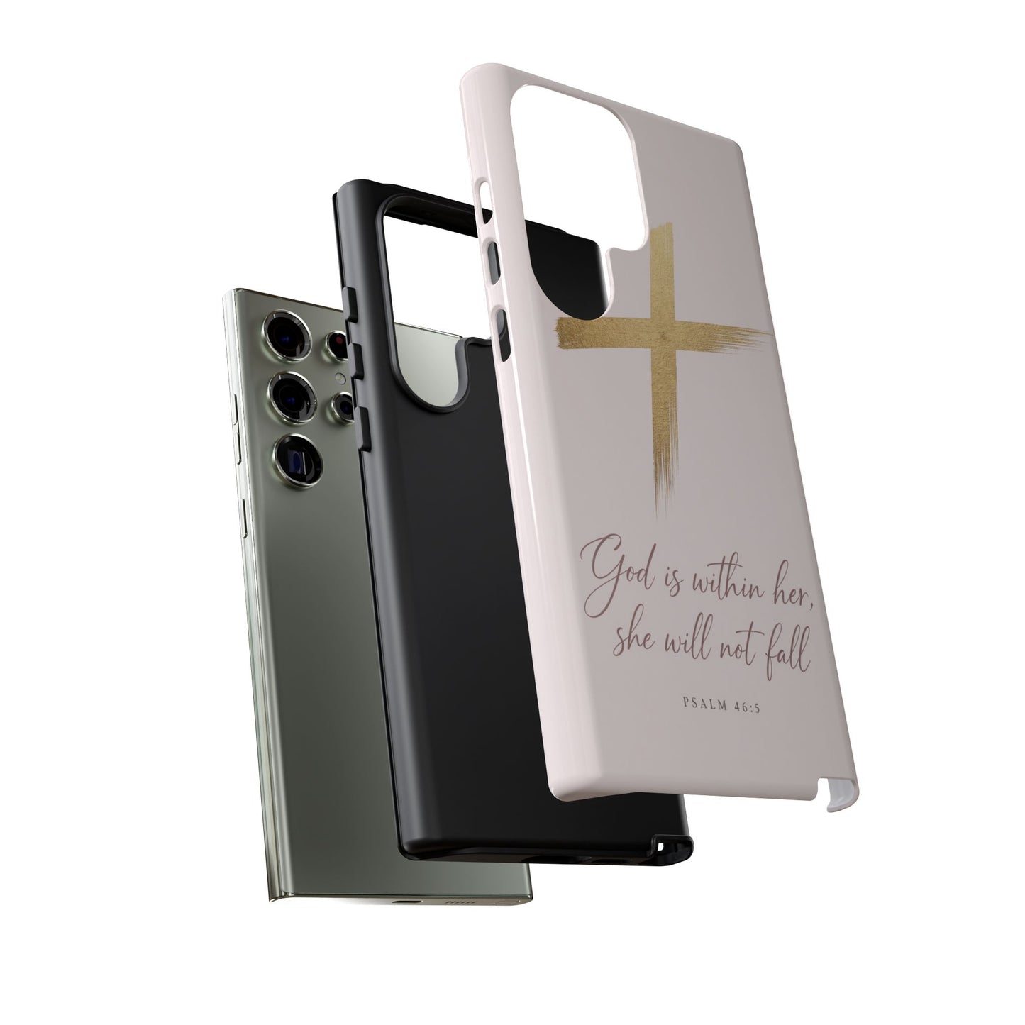 Psalm 46:5 God Is Within Her Christian Cross Phone Case Faith Gift