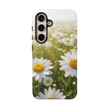 Daisy Phone Case – Floral Spring Field Tough Protective Case (iPhone, Samsung, Pixel)