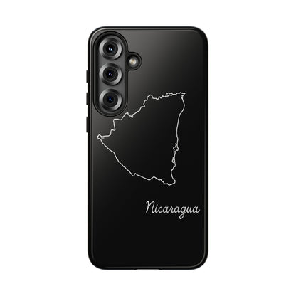 Nicaragua Outline Phone Case – Minimal Country Map Tough Case (iPhone, Samsung, Pixel)