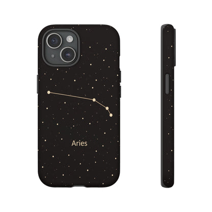 Aries Zodiac Constellation Phone Case – Luxe Gold Celestial Cover