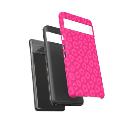 Hot Pink Leopard Print Phone Case – Bold Coquette Leopard Tough Case