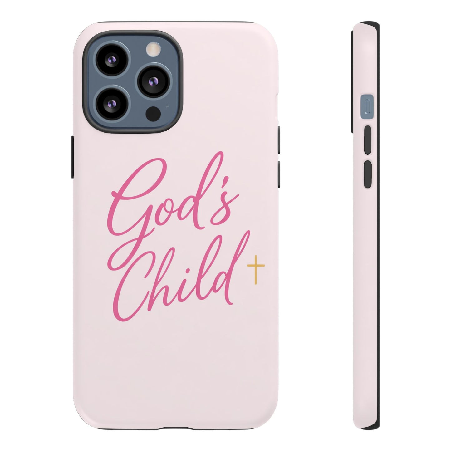 Gods Child Phone Case Christian Pink Aesthetic Tough iPhone Case