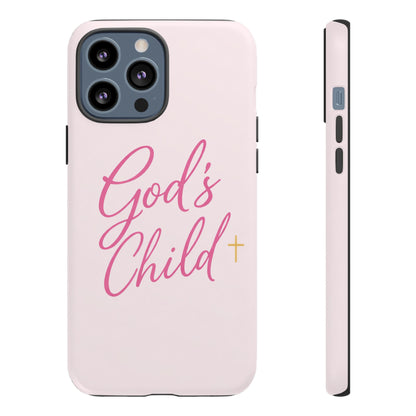 Gods Child Phone Case Christian Pink Aesthetic Tough iPhone Case