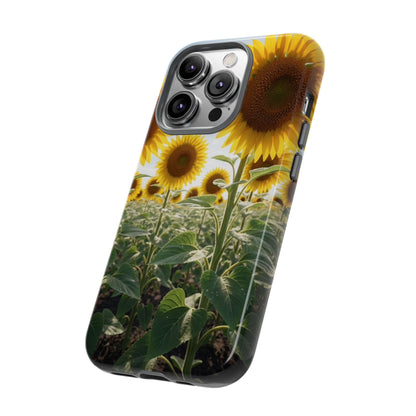 Sunflower Field Phone Case | Golden Hour Floral Aesthetic | Bright Summer Tough Case