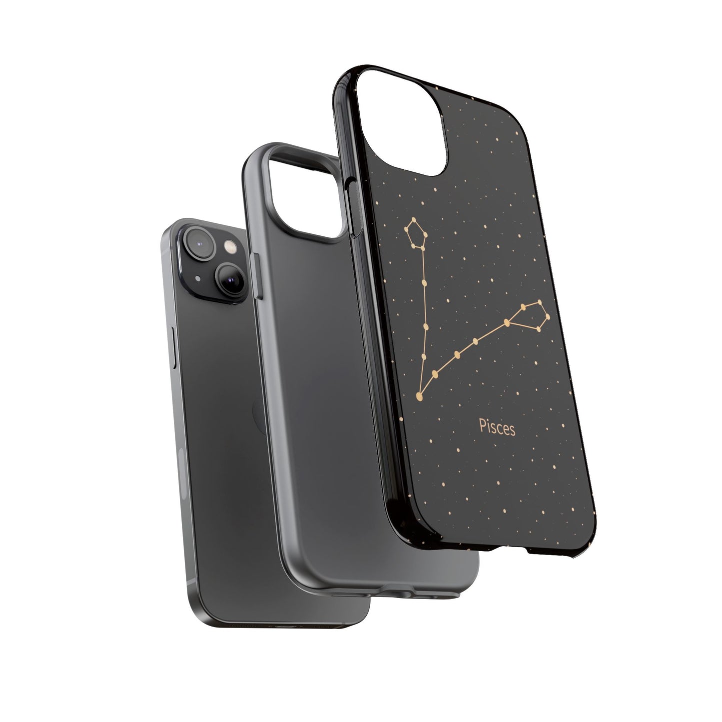 Pisces Zodiac Constellation Phone Case – Luxe Gold Celestial Cover