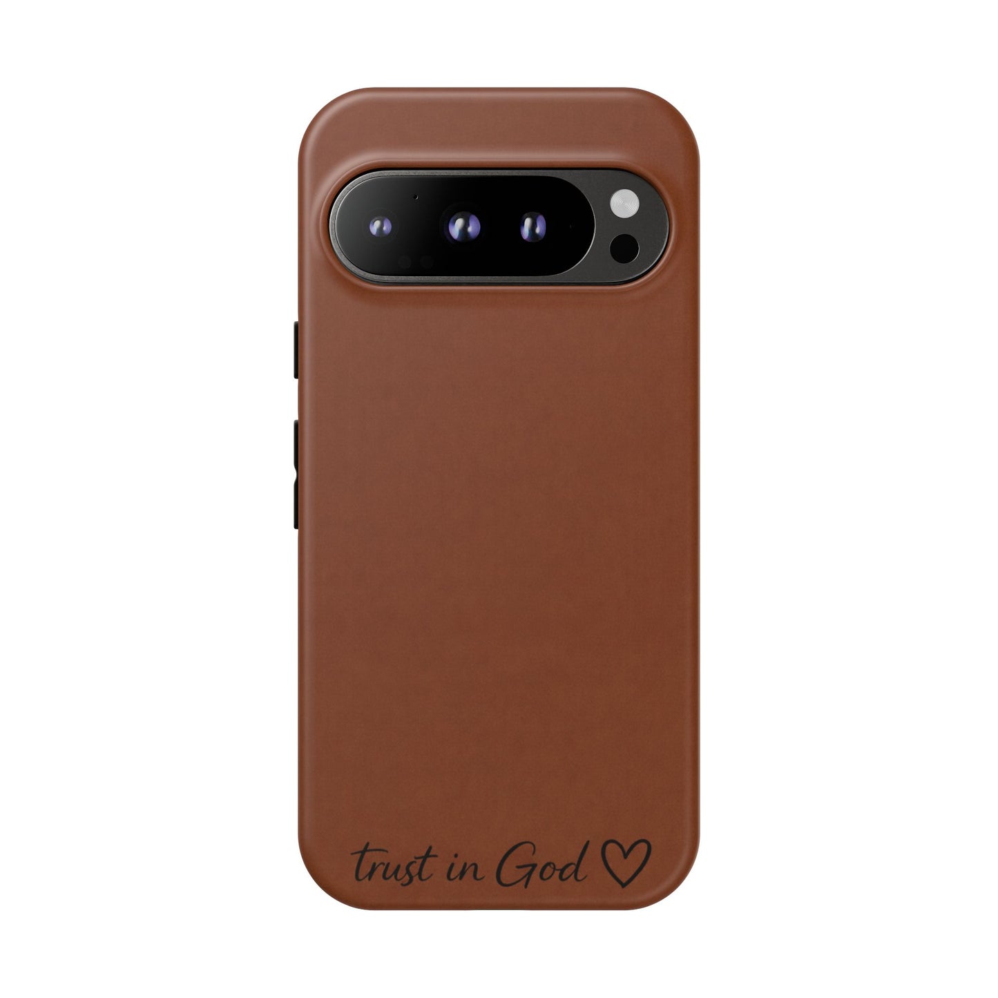 Trust in God Phone Case – Brown Christian Tough Cover