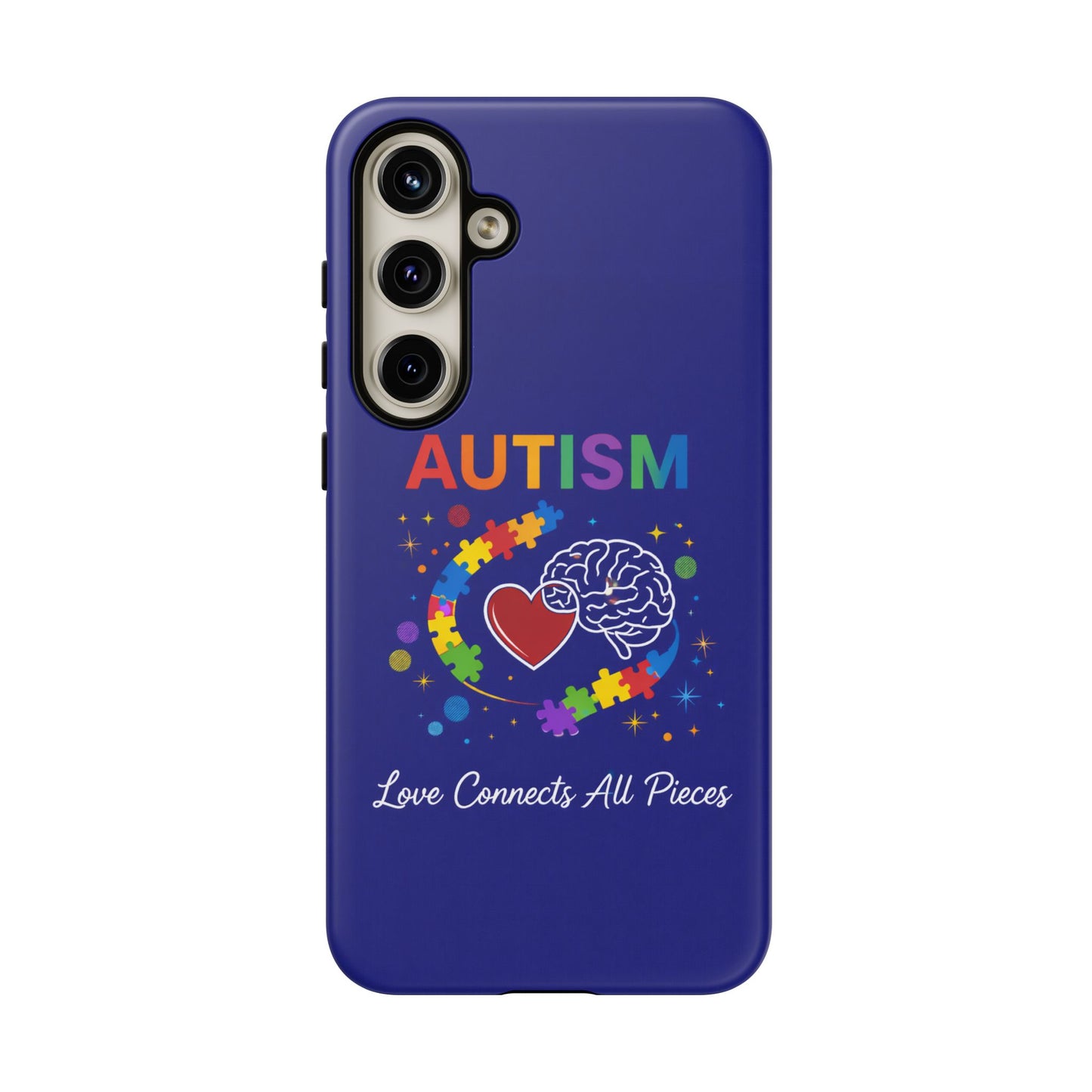 Autism Awareness Tough Case – "Love Connects All Pieces" Phone Case for Iphone, Samsung Galaxy and Pixel