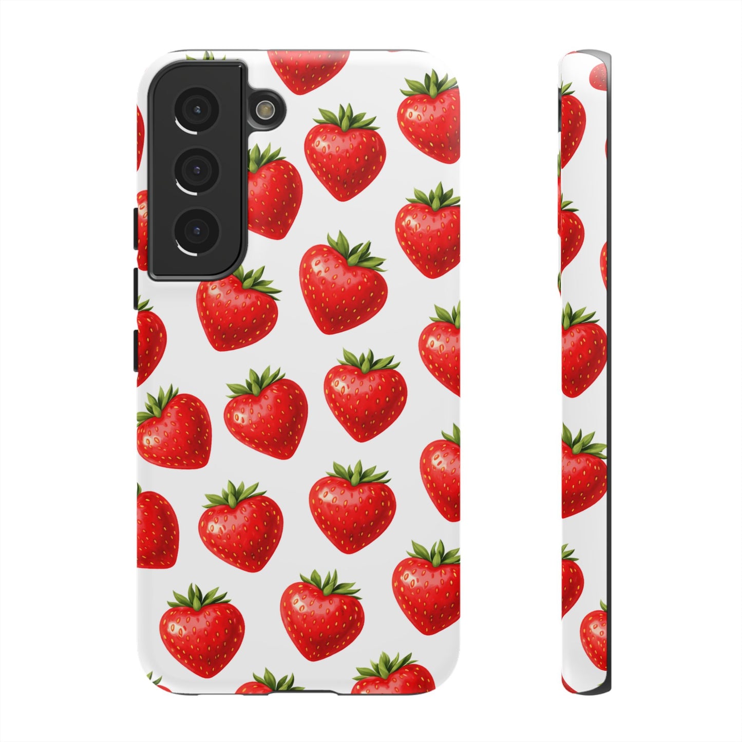 Cute Strawberry Phone Case – Aesthetic Fruit Pattern Protective Cover for Iphone, Samsung Galaxy and Pixel