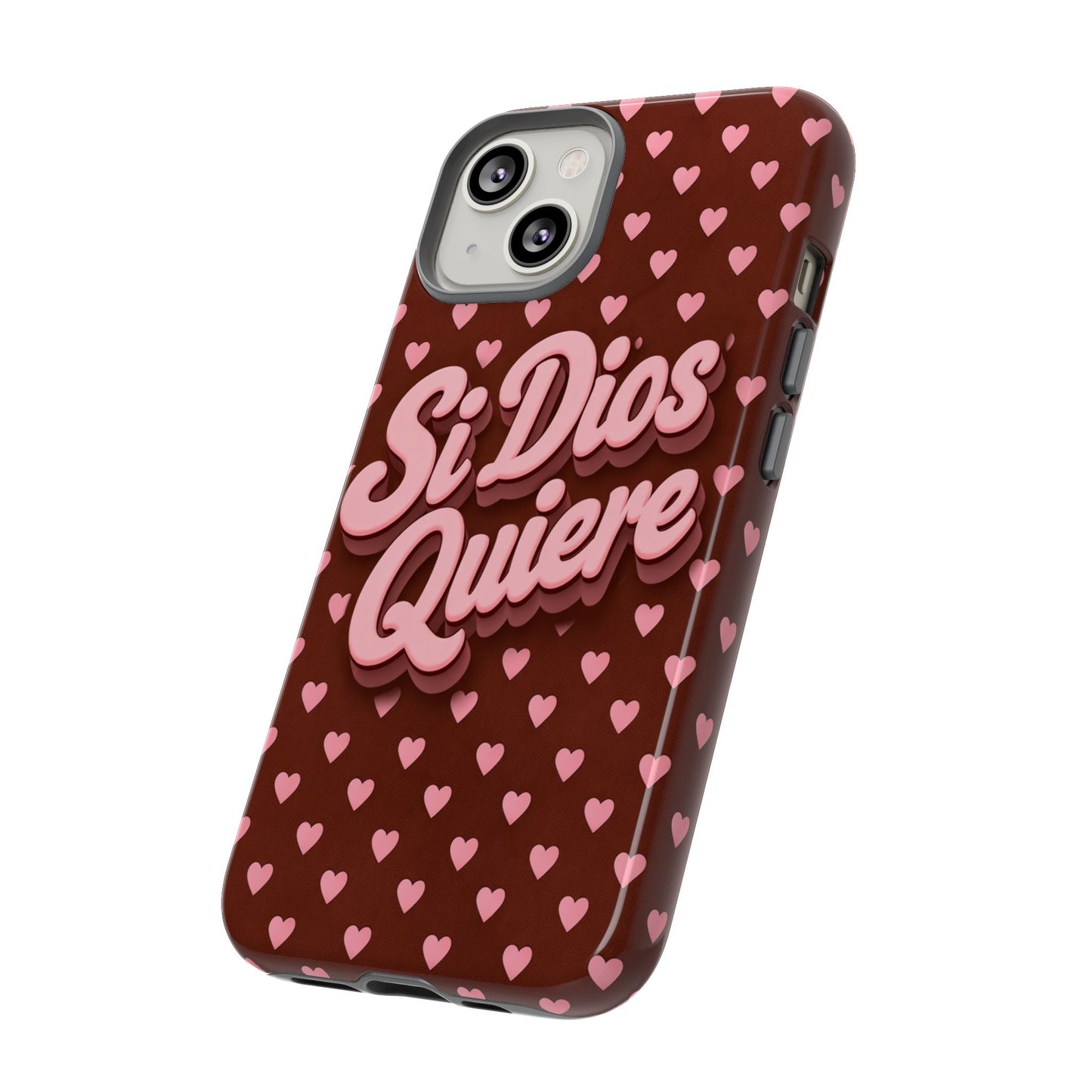 Si Dios Quiere Phone Case Latina Aesthetic Pink Hearts iPhone Samsung
