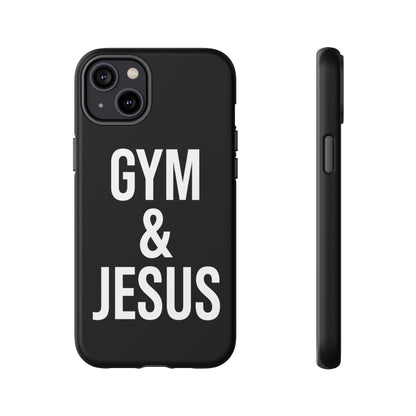 Gym & Jesus Phone Case Christian Faith Workout Gym Motivation Case