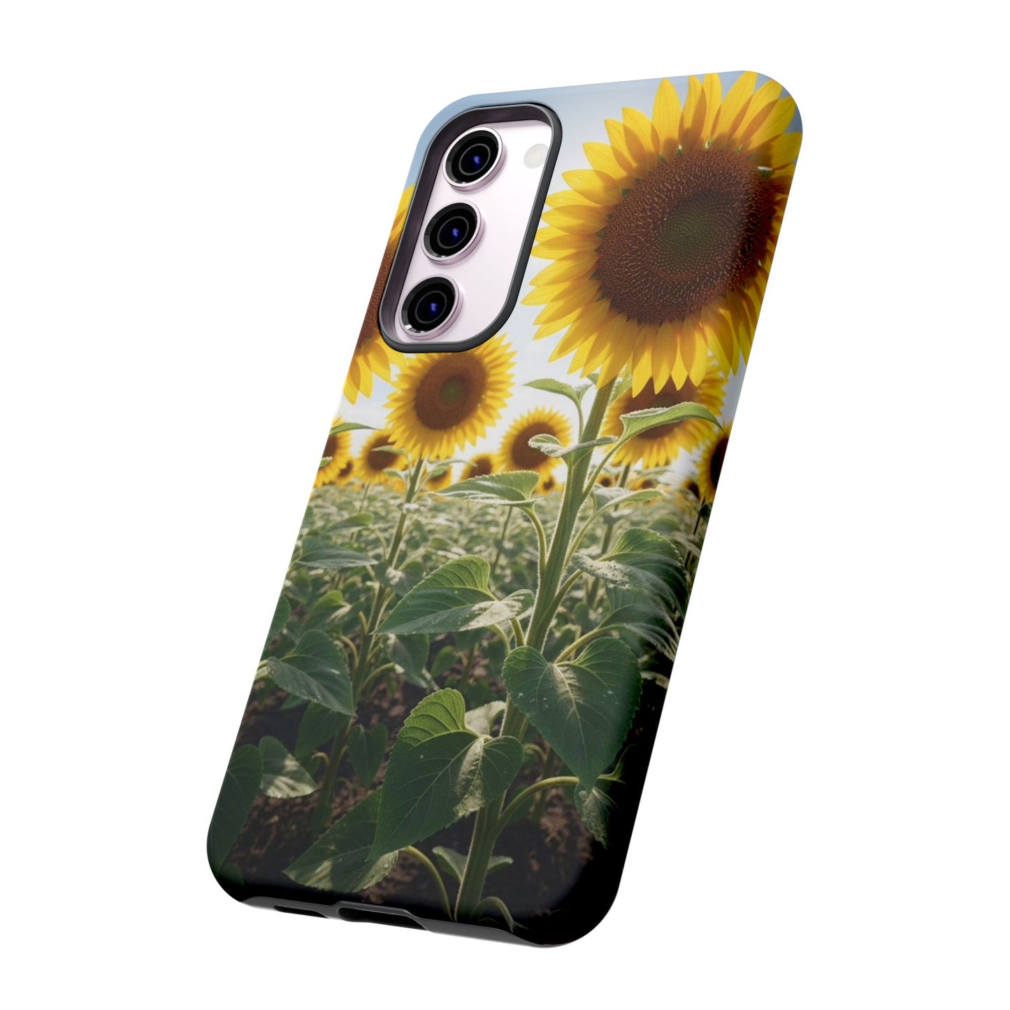 Sunflower Field Phone Case | Golden Hour Floral Aesthetic | Bright Summer Tough Case