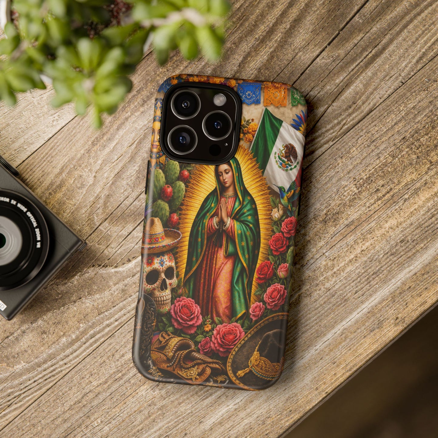 Virgen de Guadalupe Phone Case Mexican Floral iPhone Samsung Pixel Case